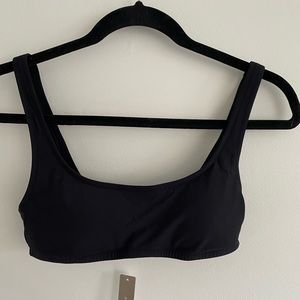 NWT J.Crew sporty black bikini top.
